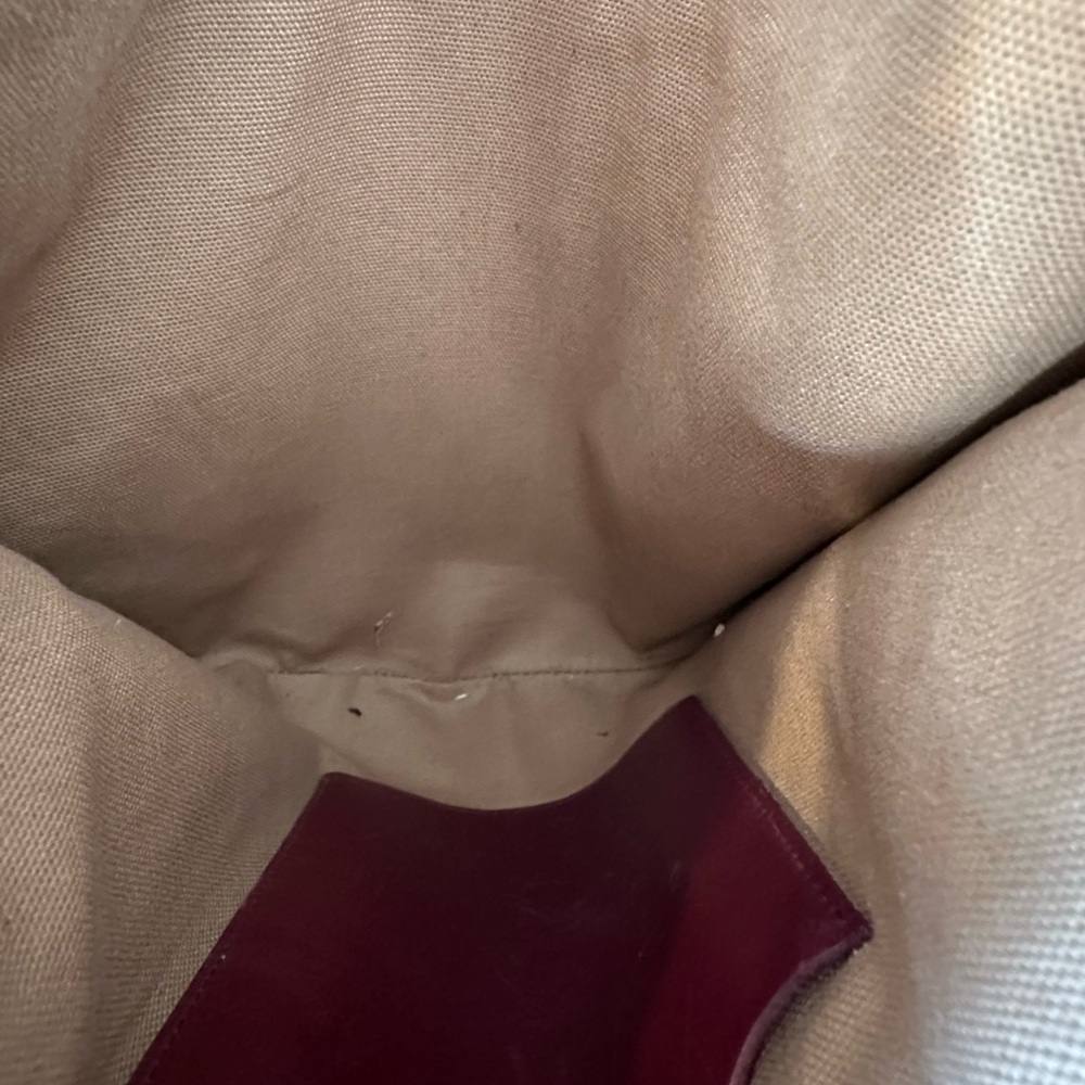 Madewell Essential Curve Suede Shoulder Bag Deep Merlot Burgundy Gold Hardware - Picture 7 of 13